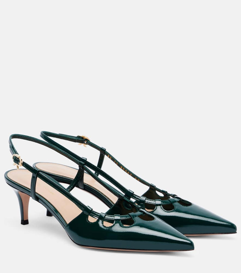 Gianvito Rossi Eloise 55 leather slingback pumps