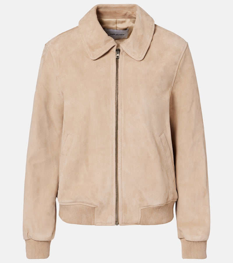 Yves Salomon Suede bomber jacket