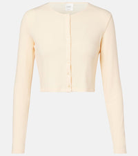 Leset Lauren cropped jersey cardigan