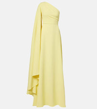 Solace London Yazmin asymmetric caped gown