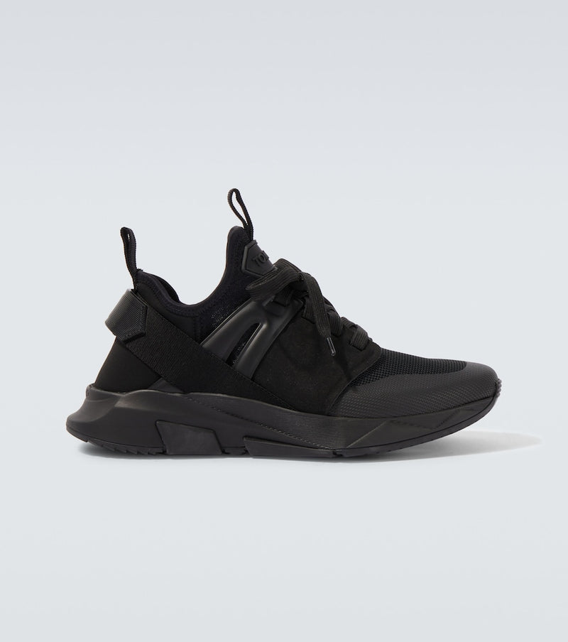Tom Ford Jago leather-trimmed sneakers