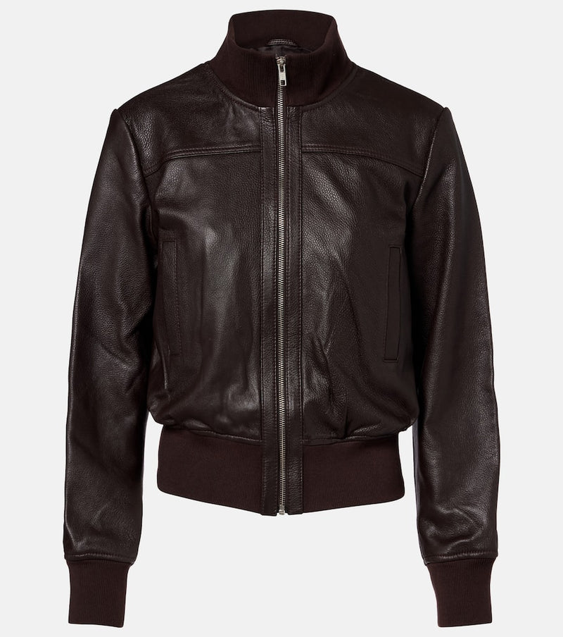 The Frankie Shop Tobias leather bomber jacket