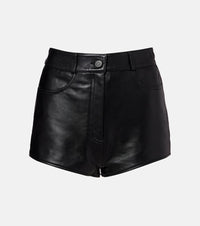 The Frankie Shop Loen high-rise leather micro shorts