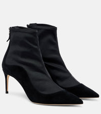 Malone Souliers Elisa 70 suede-trimmed ankle boots