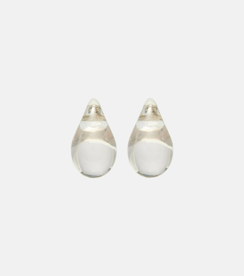 Bottega Veneta Drop sterling silver earrings in Transparent