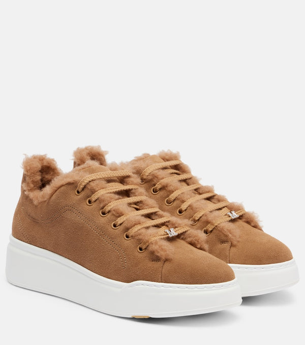 Max Mara TMaxi suede platform sneakers