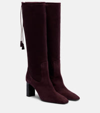 Max Mara 75 suede knee-high boots