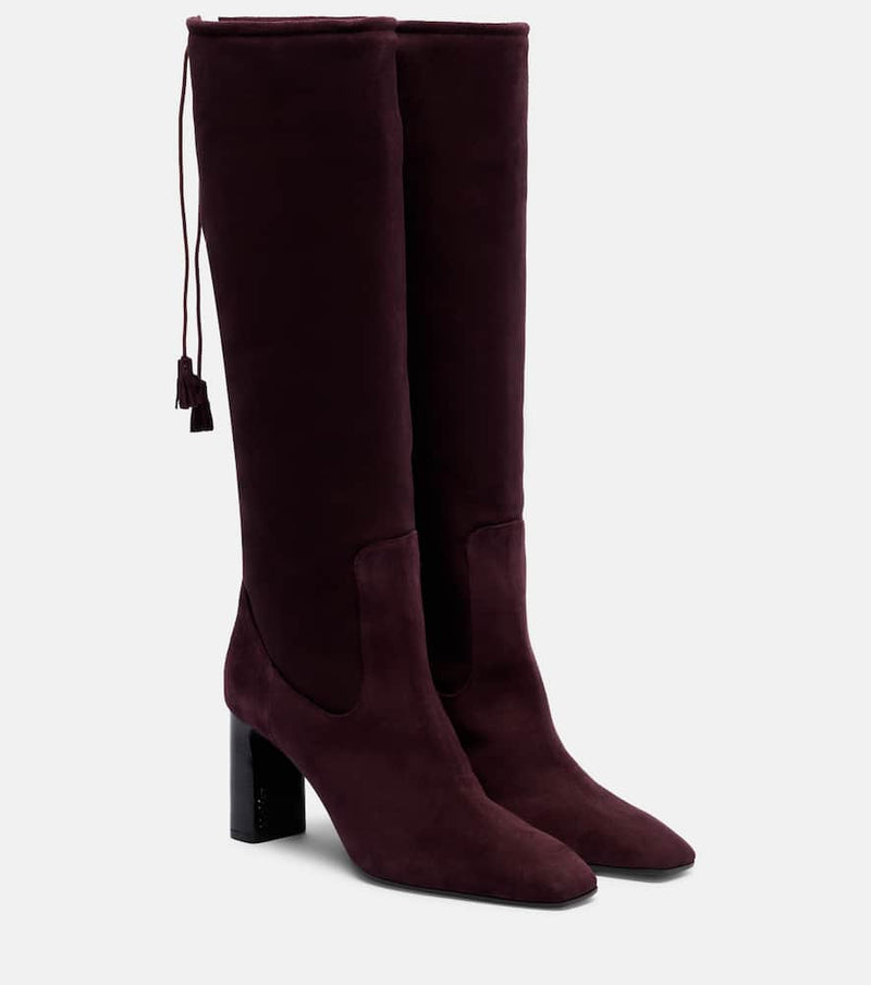 Max Mara 75 suede knee-high boots