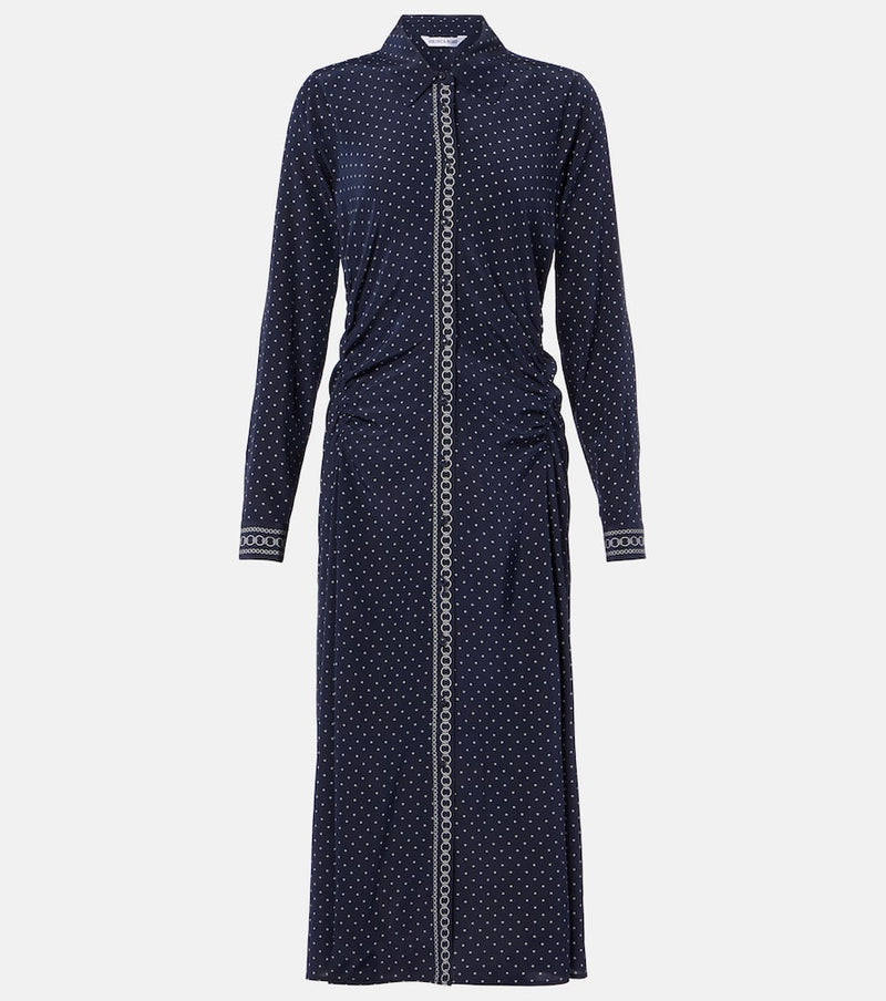 Veronica Beard Lex polka-dot silk-blend shirt dress