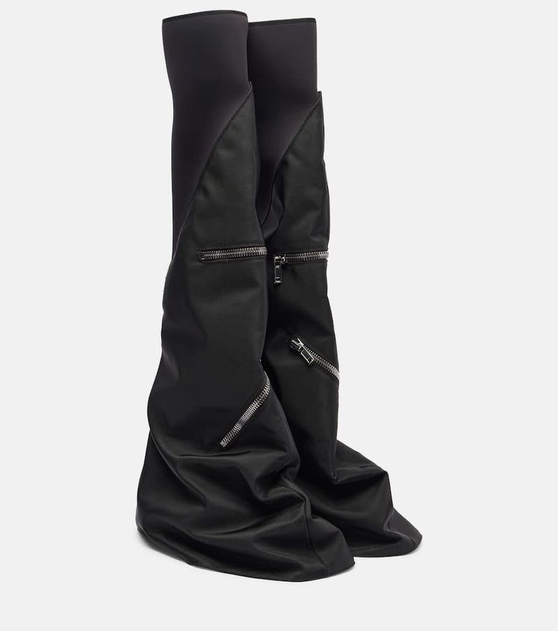 Rick Owens Zipper-detail over-the-knee boots