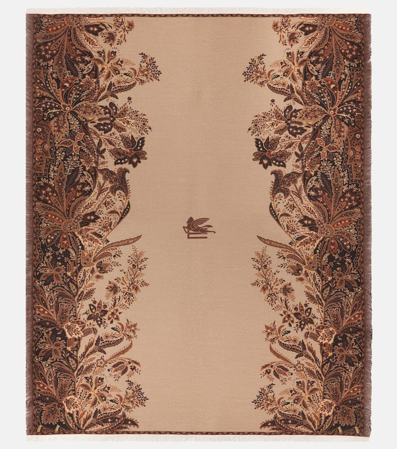 Etro Clergy Pegaso floral wool throw