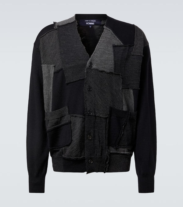 Comme des Garcons Homme Patchwork wool cardigan