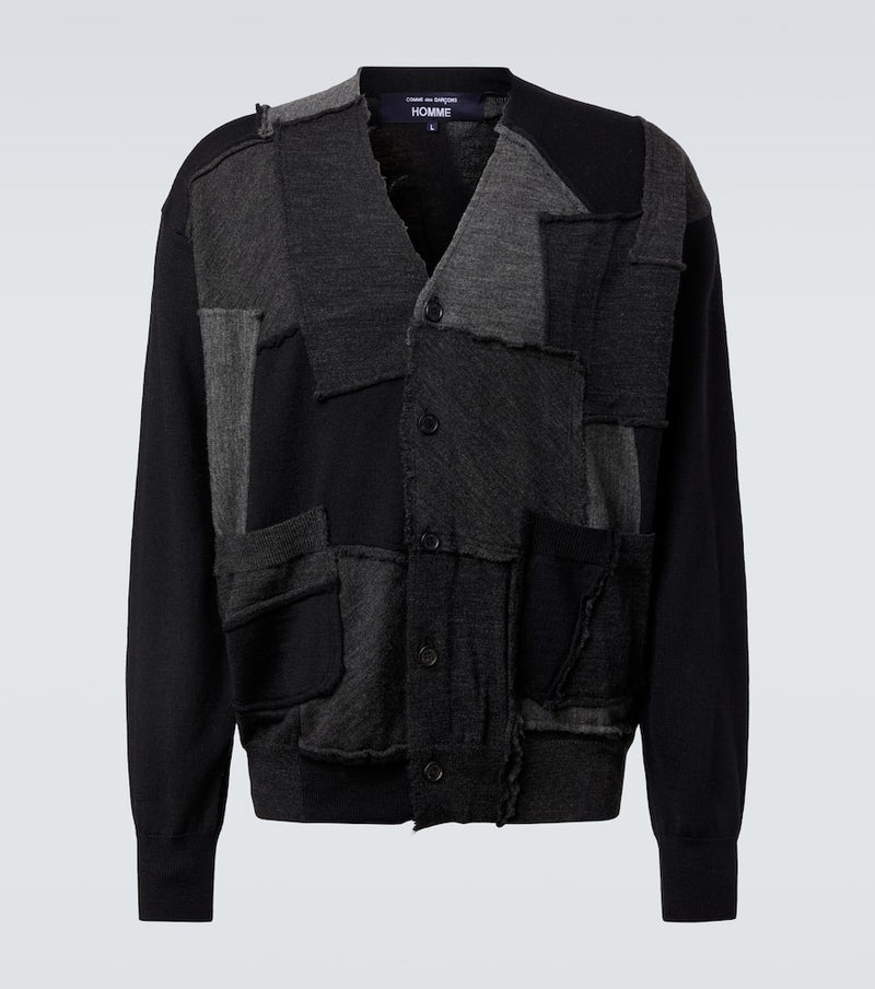 Comme des Garcons Homme Patchwork wool cardigan