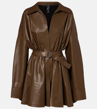 Norma Kamali Oversized belted shirt dress