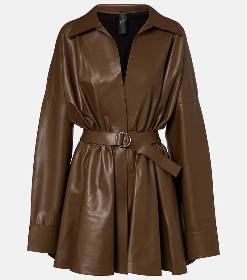 Norma Kamali Oversized belted shirt dress
