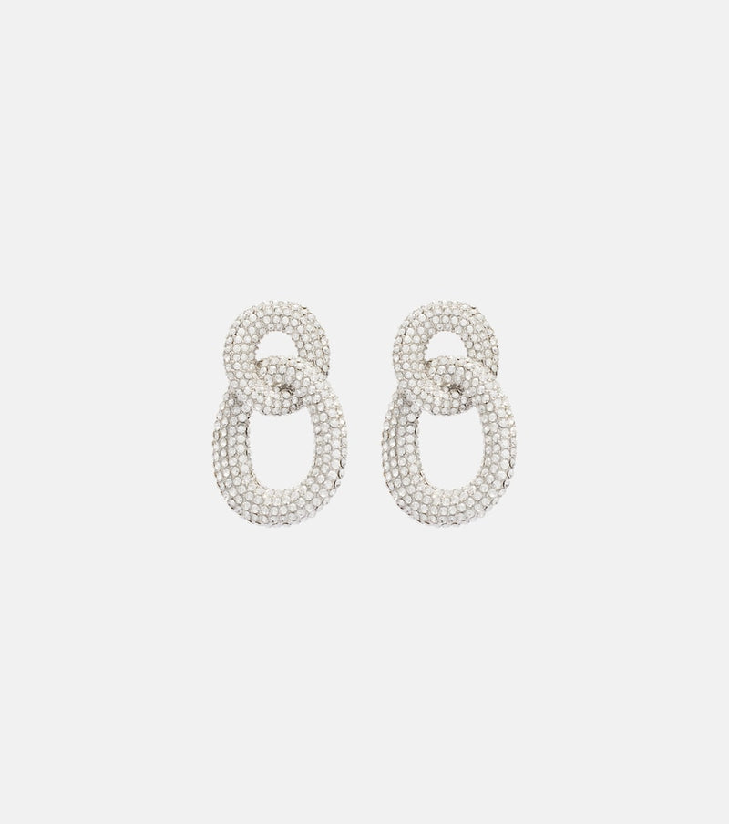 Self-Portrait Crystal-embellished drop earrings