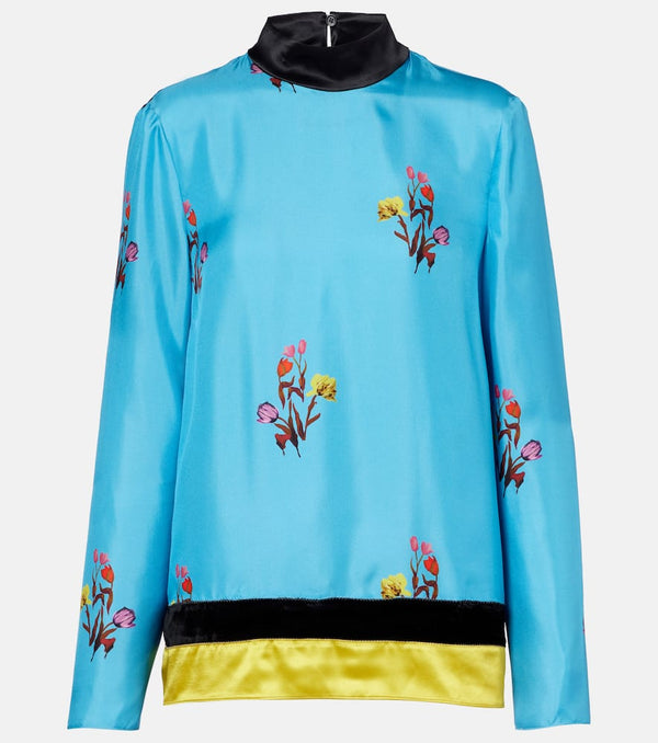 Marni Floral silk top