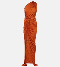 Rick Owens Avra ruched one-shoulder jersey gown