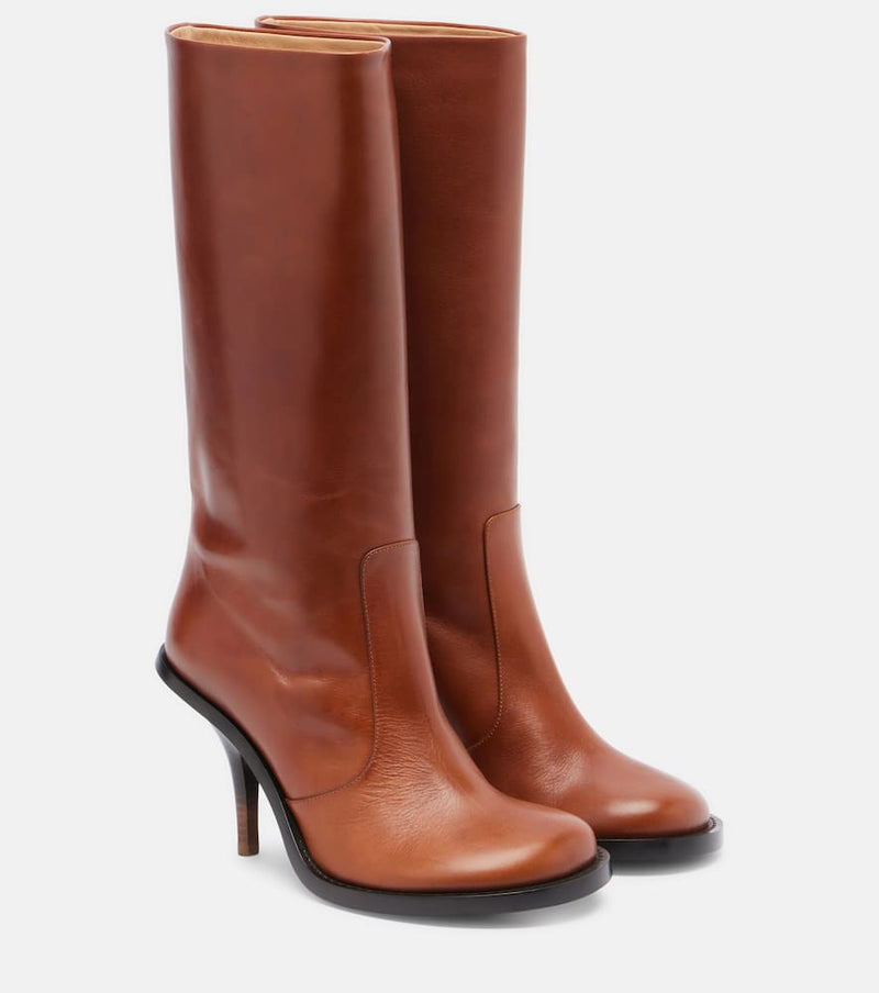 Dries Van Noten 90 leather knee-high boots