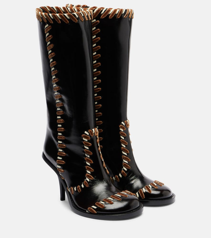 Dries Van Noten 90 embellished leather boots