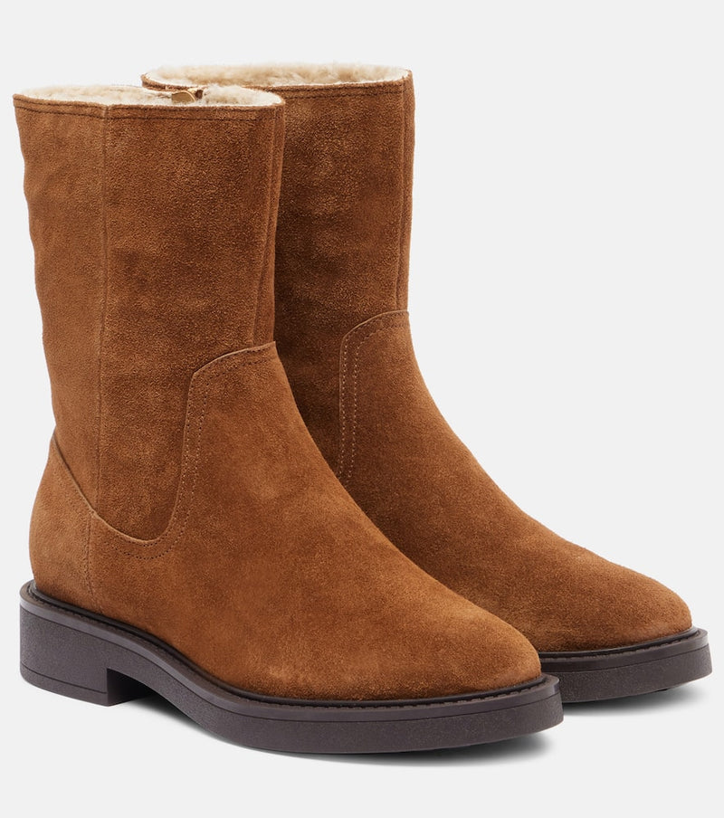 Veronica Beard Creswell suede mid-calf boots
