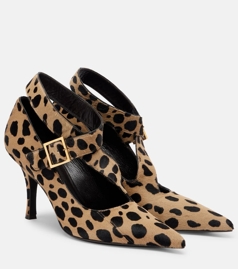 Khaite Sloan 85 leopard-print calf hair pumps