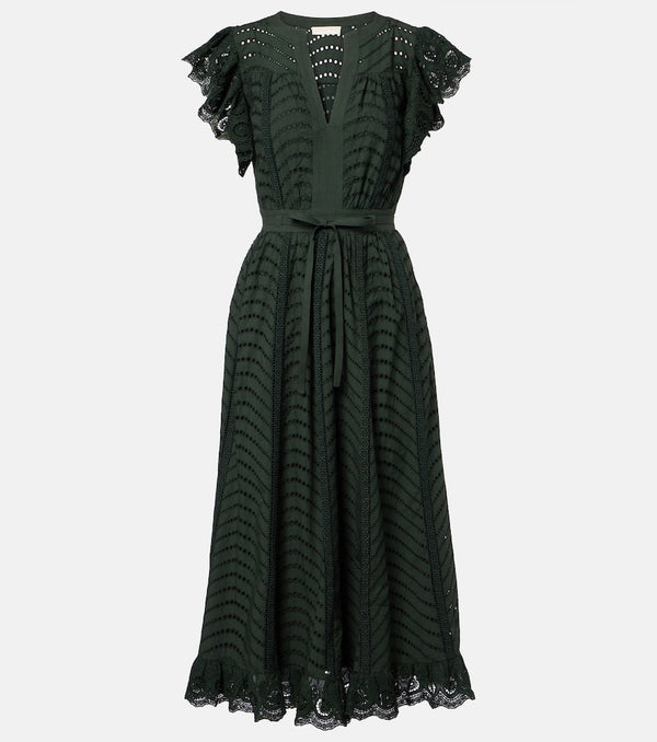 Ulla Johnson Olga broderie anglaise cotton midi dress