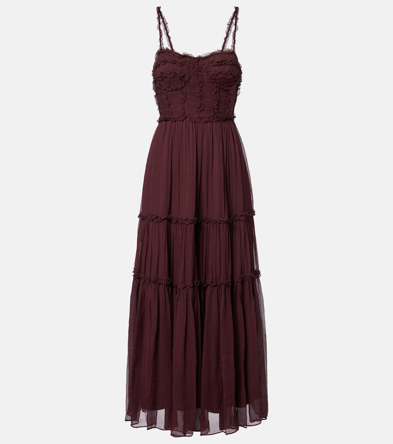 Ulla Johnson Talitha ruffled silk chiffon midi dress