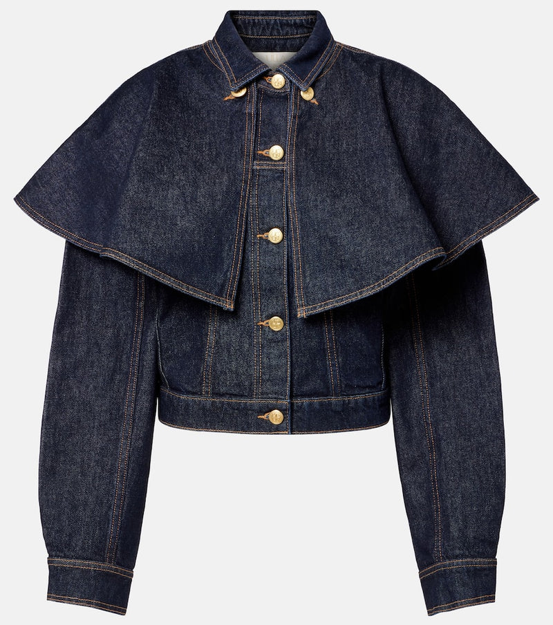 Ulla Johnson Agata caped denim jacket