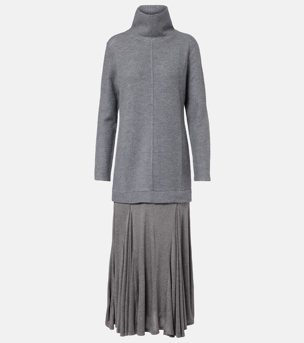 Xu Zhi Turtleneck wool-blend maxi dress