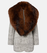 Jacques Wei Shearling-trimmed cotton coat