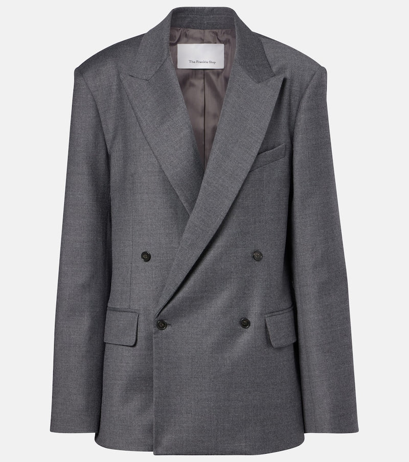 The Frankie Shop Newark Wool-Blend Blazer Grey