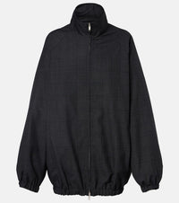 The Frankie Shop Baxter plaid oversized blouson jacket
