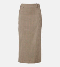 The Frankie Shop Alrose houndstooth midi skirt