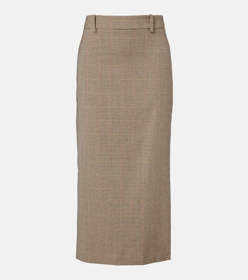 The Frankie Shop Alrose houndstooth midi skirt