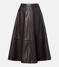 The Frankie Shop Savil leather midi skirt