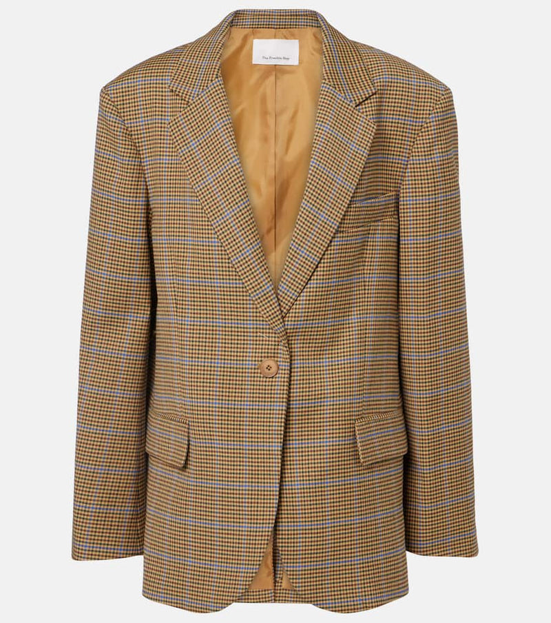 The Frankie Shop Lyra houndstooth oversized blazer