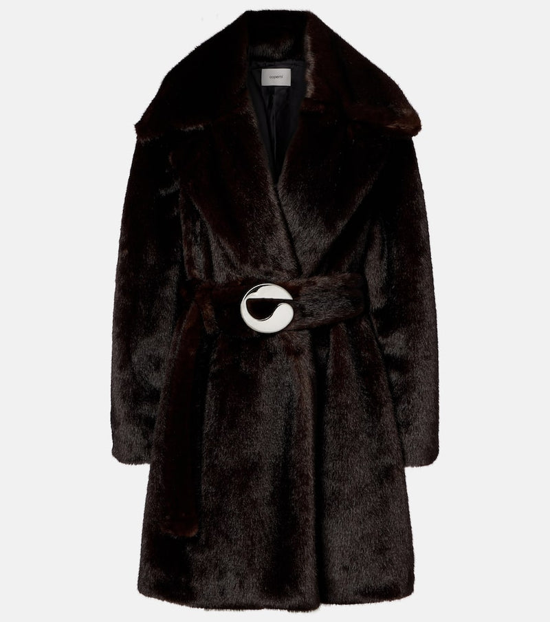 Coperni Logo belted coat