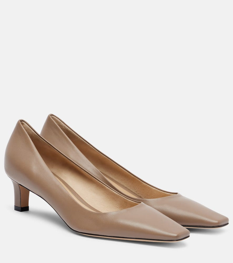 The Row Carla 45 leather pumps