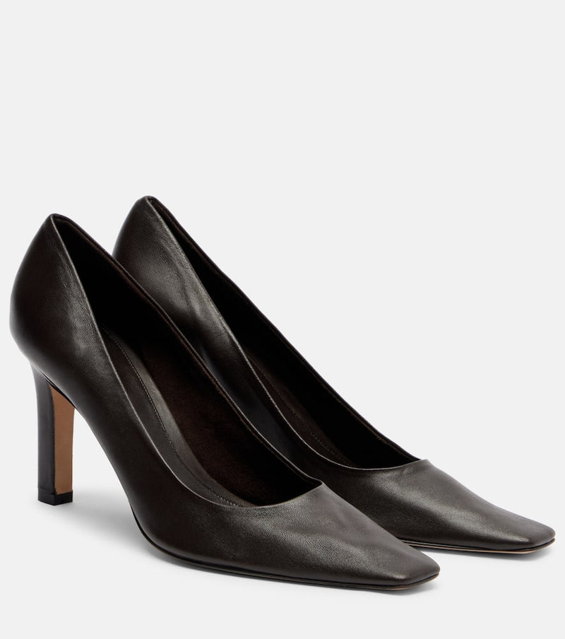 The Row Carla 80 leather pumps