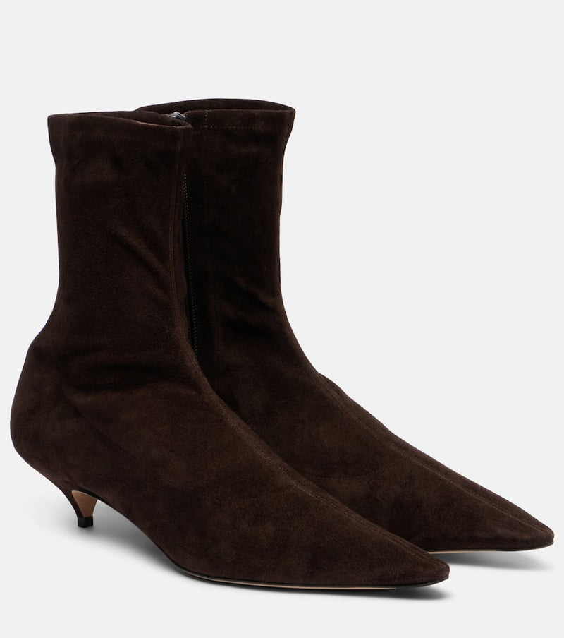 The Row Liisa 40 suede ankle boots