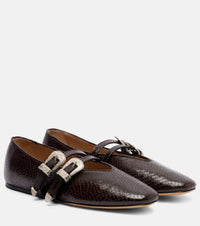 Le Monde Beryl Claudia leather Mary Jane flats