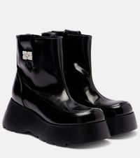 Ganni Kat platform ankle boots