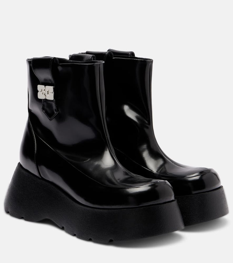 Ganni Kat platform ankle boots
