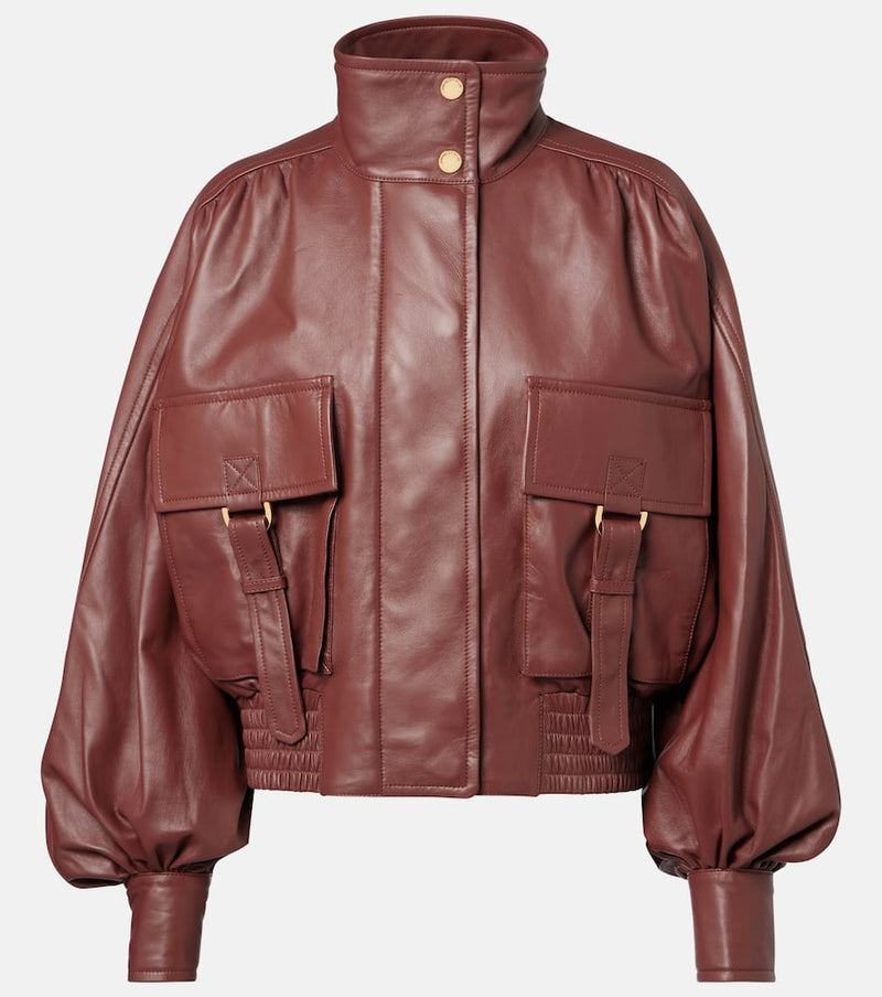Zimmermann Hypnotic leather bomber jacket