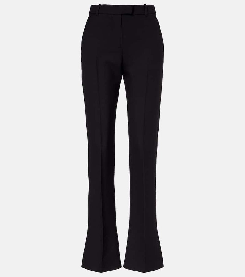 McQueen Wool and silk-blend straight pants