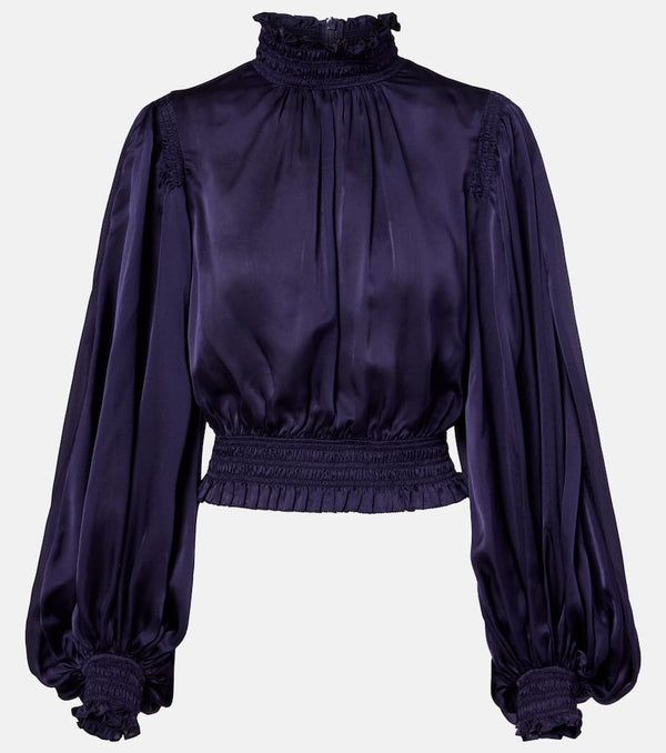 Zimmermann Dream shirred silk blouse