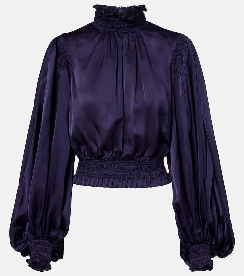 Zimmermann Dream shirred silk blouse