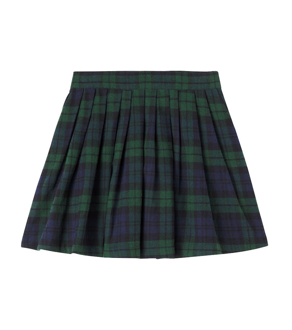 C'era Una Volta Benedetta plaid pleated cotton skirt