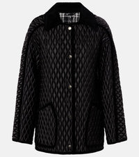 Burberry Corduroy-trimmed quilted jacket